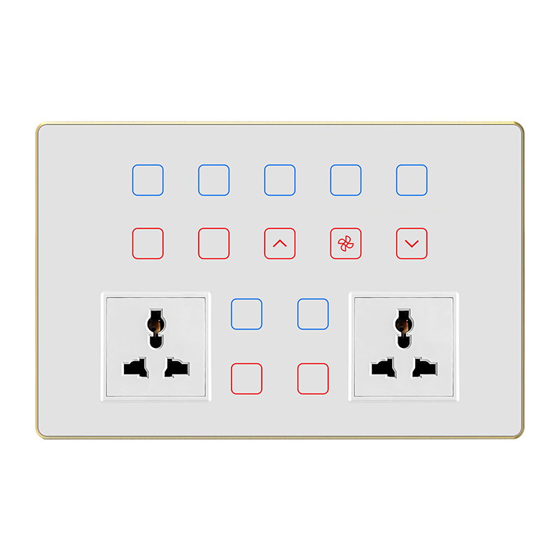 12M 11gang Light/Fan/2 Socket switch