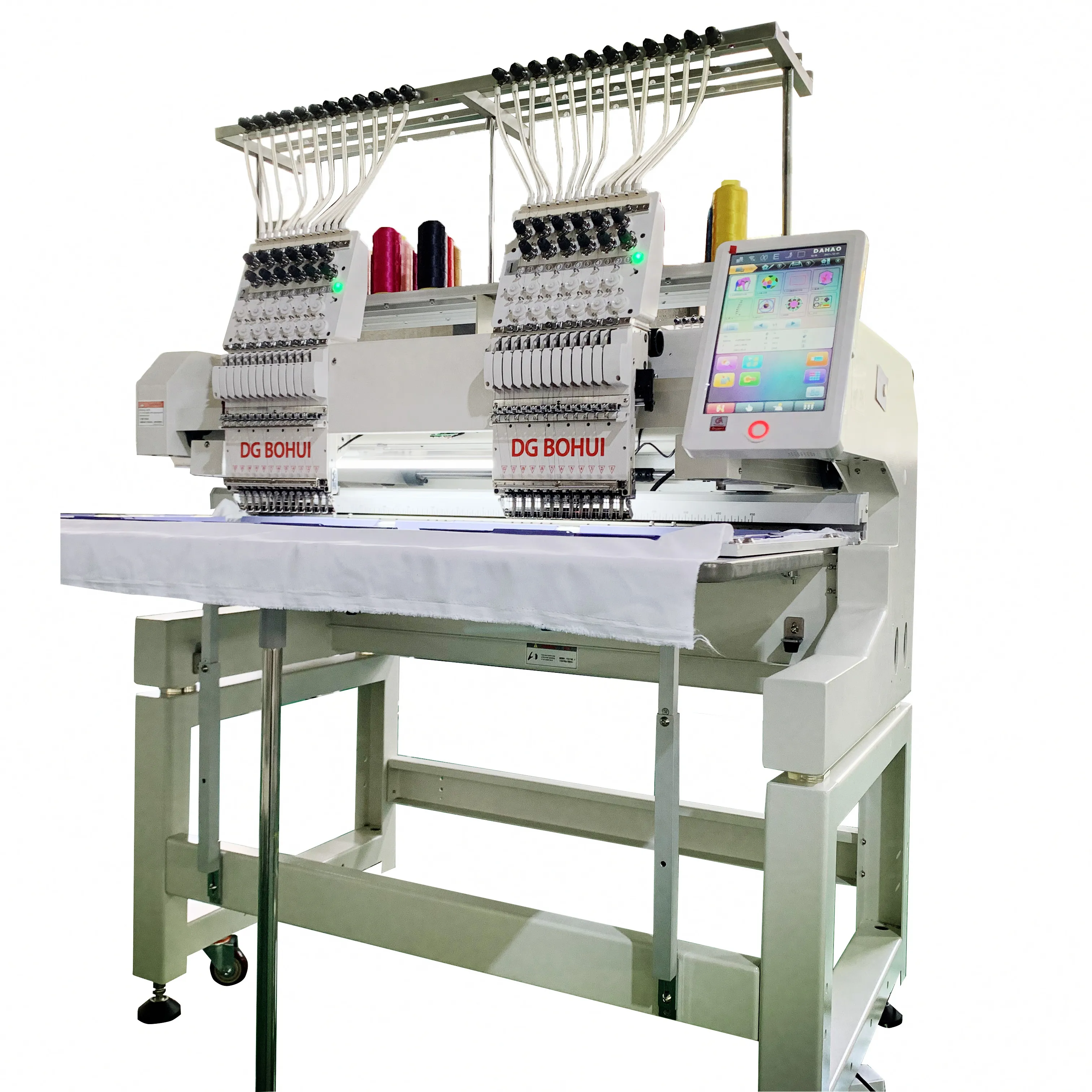 Máquina de bordado industrial, máquina de bordado con certificado CE, 1-2-3-4-6 cabezales, puede trabajar 24 horas