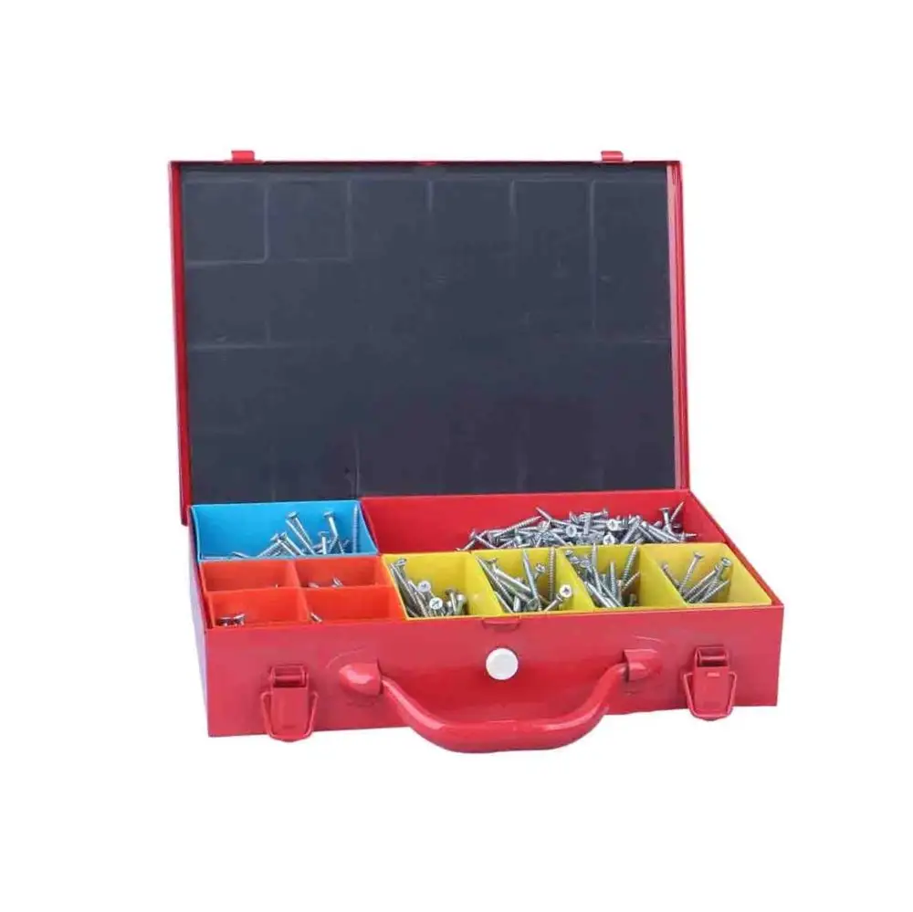 Boîte à outils en acier pour vis et outils, coffret rigide de bonne qualité boîte à outils 1 pièce