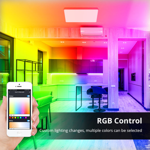 Zemismart 34W akıllı WiFi LED tavan lambası CCT RGB renkli arka işık Alexa Google ev Tuya çift katmanlı dim akıllı ev - Product Image 4