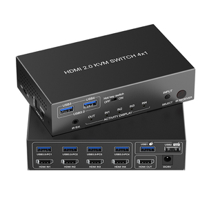8k60HZ <strong>Kvm</strong> <strong>Switch</strong> <strong>4</strong> Port Support USB 3.0 HDMI <strong>Switch</strong> 4x1 Resolution 4k120hz IR Remote Control