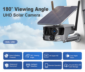 Regis 4K gözetim kamera çift Lens kamera 4G Wifi güvenlik kablosuz 4X Zoom Ptz IP Bullet güneş güvenlik kamerası gece görüş - Product Image 3