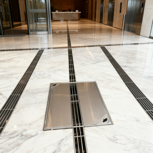 ฝาครอบระบายน้ำแบบเส้นตรงที่มองไม่เห็นตะแกรงระบายน้ำสแตนเลสทนทานใช้งานกับท่อระบายน้ำในอาคารและสำนักงาน - Product Image 3