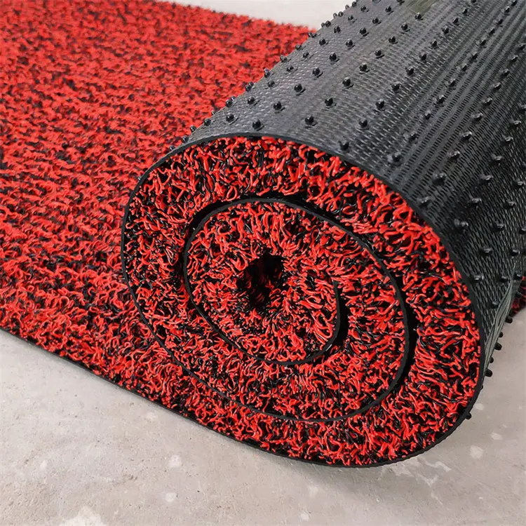 Tappetino per auto con pavimento a spirale in PVC tappetino per auto con anello in PVC cuscino per porta in rotolo tappetino per auto
