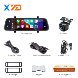 XYD 9.66英寸4k仪表板凸轮前后Dvr后视双仪表板凸轮Wifi摄像机更换后视镜仪表板凸轮 - Product Image 5