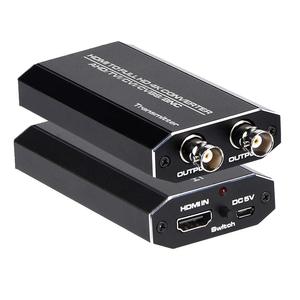 Convertidor HDMI a AHD, 4K60Hz HDMI en AHD Out Converter Soporte Salida de puerto dual para HD CCTV Sistema de cámara de seguridad para el hogar al aire libre