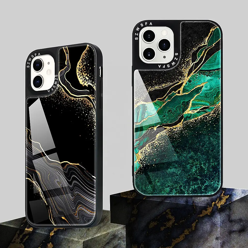 Custodia per telefono in marmo di lusso con LOGO a sublimazione del marchio personalizzato per iphone 11 12 13 14 15 pro max cover per telefono all'ingrosso