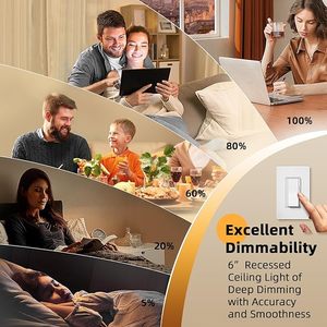 Satışa Energy enerji yıldız 4 inç Panel AYDINLATMA 5CCT ayarlanabilir dim gömme tavan aydınlatma Pot Downlight olabilir - Product Image 5