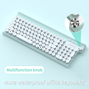 Ancreu LT500 2.4G Optical Punk <strong>Wireless</strong> <strong>Keyboard</strong> and Mouse Set Office Computer <strong>Keyboard</strong> <strong>Wireless</strong> with Round Key