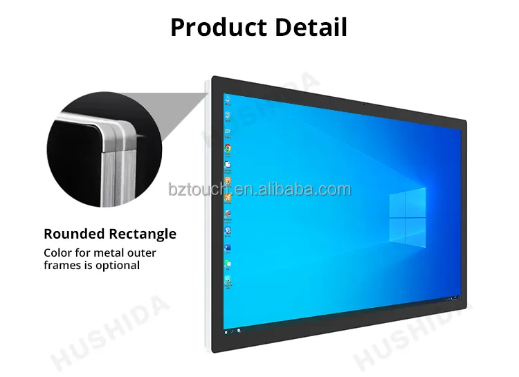 Interaktif reklam paneli 21.5 inç çoklu dokunmatik ekran oyun endüstriyel için taşınabilir dokunmatik ekran monitör ekran