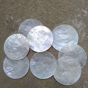 Large Size Round Disc Colored Capiz <strong>Shell</strong> 50mm with Holes Wholesale - Product Image 3