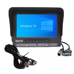 Monitor de coche IPS portátil a prueba de agua de 10 pulgadas, Mini Monitor de PC, entrada VGA /VI/V2 con Control remoto y soporte para camión de vehículo - Product Image 1