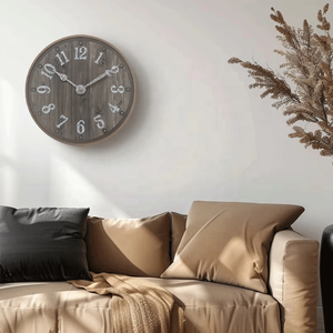 Orologio da parete al quarzo analogico da 12 pollici con Design circolare in plastica orologio da soggiorno - Product Image 4