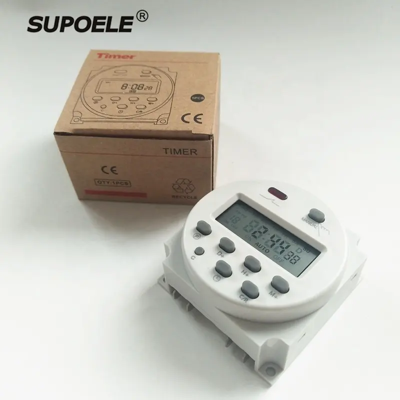 SUPOELE CN101A 220V 120V 24V 12V Giornaliero Settimanale Digitale Programmabile Timer Tempo Relè Interruttore