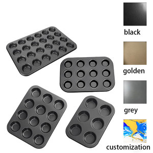 Miễn phí của PFOA,PFOS và BPA Carbon thép 12-khoang không dính bánh <span class=keywords><strong>Pan</strong></span> Muffin chảo cho nhà bếp cupcake nướng chảo bakeware - Product Image 4