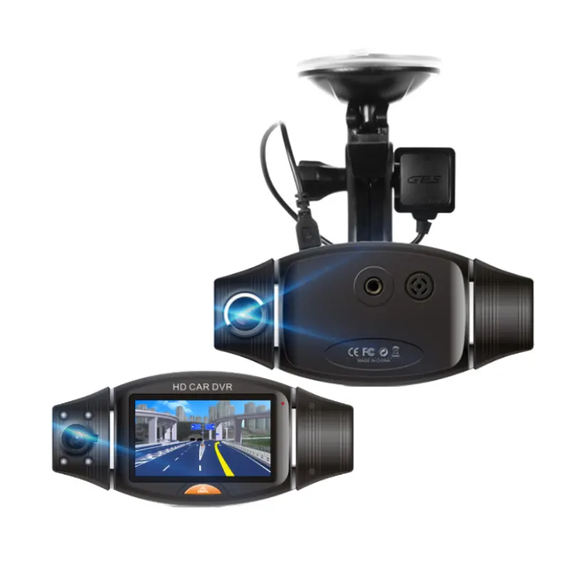 2,7 дюймов дисплей двойной объектив 1280P камера с GPS двойной видеорегистратор Автомобильная камера DVR Автомобильная камера 4k