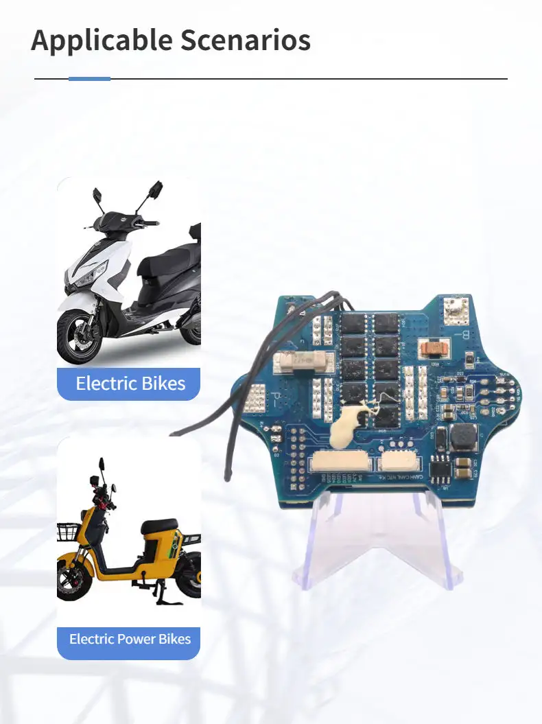 전기 보조 자전거 전기 자전거용 원 스톱 Bms PCB 회로 기판 10S 60A Bms Pcba PCB 어셈블리