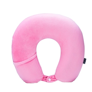 Du lịch màu hồng gối tùy chỉnh màu sắc ấm cúng Bộ nhớ bọt gối với túi - Product Image 3