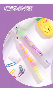 Double-ended Stacked <strong>Color</strong> <strong>Highlighter</strong> Student Key Marking <strong>Color</strong> Marker Stackable <strong>Color</strong> Handbook Pen Spot Wholesale - Product Image 5
