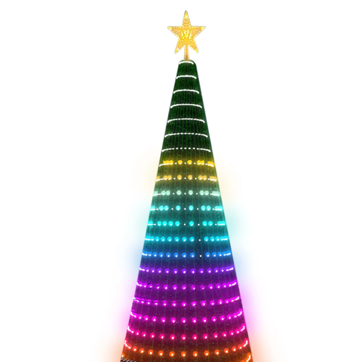 Lumières intelligentes de l'arbre de Noël APP Illusion de contrôle de point Bluetooth Chaîne de LED Lumières d'ambiance décoratives du jour de Noël.