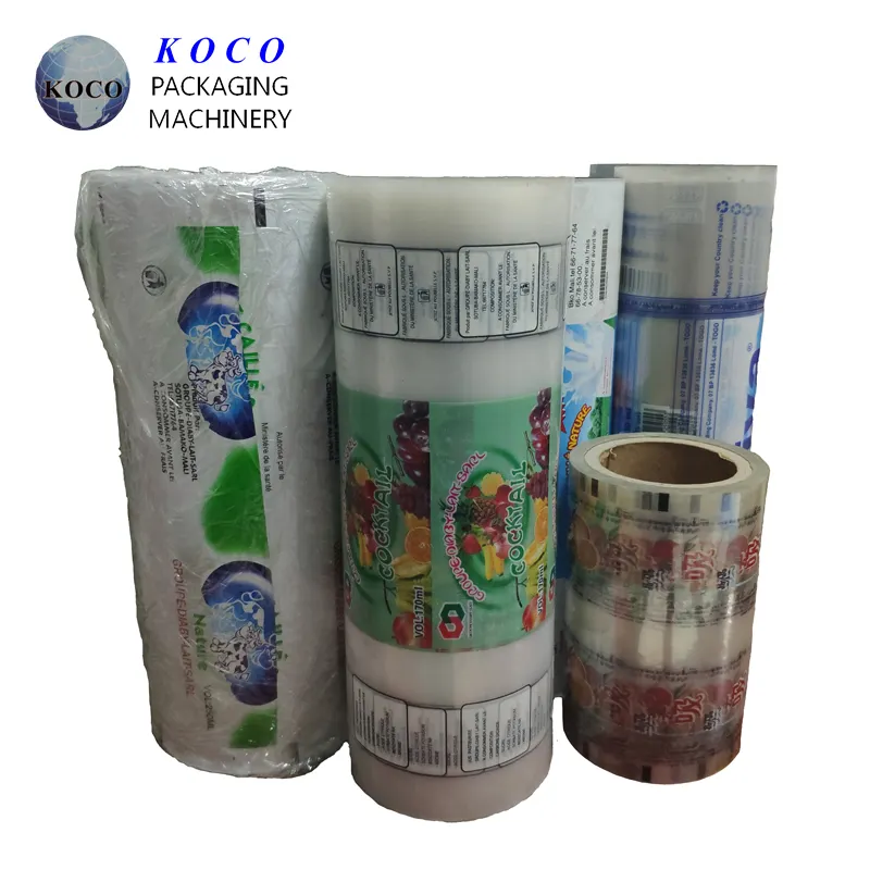 Film KOCO in bianco e nero per l'imballaggio del latte/pellicola trasparente per l'imballaggio dell'acqua pura del succo