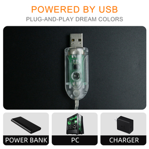 10 м/32.8ft водонепроницаемый 5В USB Кнопка 2021 синий зуб Смарт приложение пульт дистанционного Мечта Цвет rgbic наружные рождественские светодиодные линейные гирлянды - Product Image 4