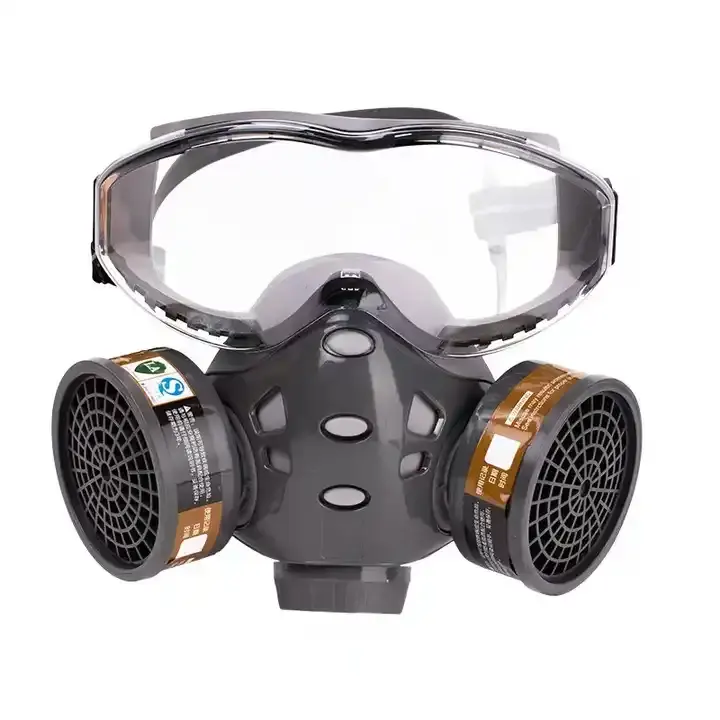 Mascarilla facial de protección completa con gafas, máscara de Gas de diseño ligero, gran oferta