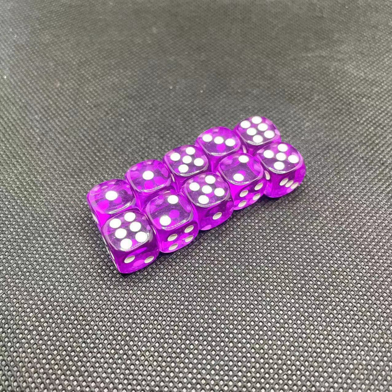 10 12mm round transparent purple