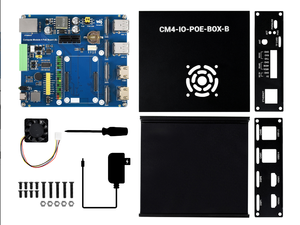 Мини-компьютер PoE (тип B) на базе вычислительного модуля Raspberry Pi 4 (не входит в комплект), металлический корпус, с охлаждающим вентилятором - Product Image 2