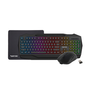 Teclado y ratón 3 en 1 para videojuegos, Combo inalámbrico RGB, ranura para poner los teléfonos ergonómicos disponibles para la versión con cable - Product Image 1
