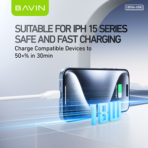Cáp sạc nhanh điện thoại di động USB Type-C Ios BAVIN giá sỉ giảm giá CB367 1m 12W 18W - Product Image 2