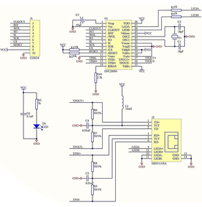 Für ENC28J60 ENC28J60-I/SO HR911105A Ethernet LAN-Netzwerk modul SPI-Schnitts telle 3.3V für Arduino AVR PIC LPC STM32
