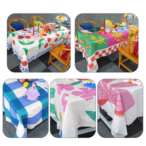 Özel baskı desenler masa çarşafları kumaş fransız lüks keten ev otel için 100% saf keten masa örtüsü özel boyut - Product Image 6