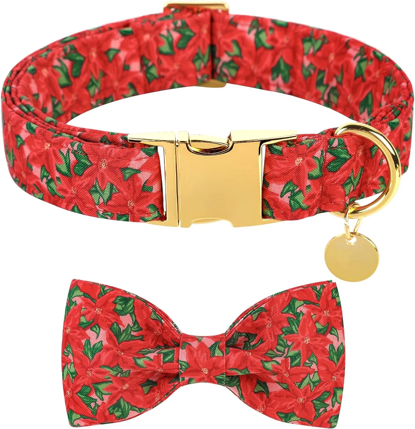 Feliz Natal Projetos Personalizados Imprimir Pet Collar Dog Leash Set Snowman Christmas Tree Print Pet Gift Collar Set para Festa