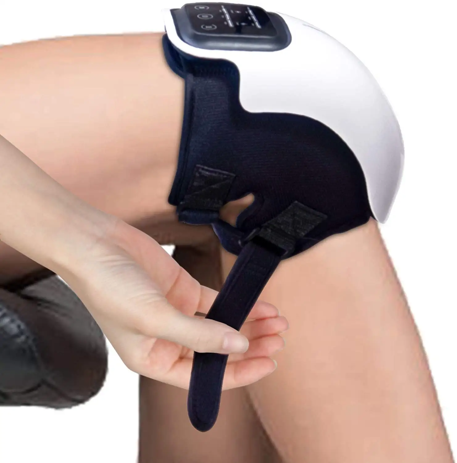 2024 Best Verkopende Hete Kompres Elektrische Kniegewricht Massageapparaat Touch Lcd Eenvoudige Bediening Voor Knieverzorging Home Relax Machine