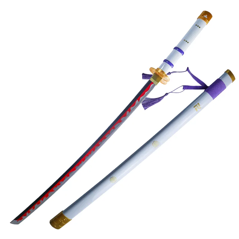 Samurai Sword Wooden Blade Anime Katana Demon Slayer Sword Cosplay Props Anime Re-engraved Toy Swords