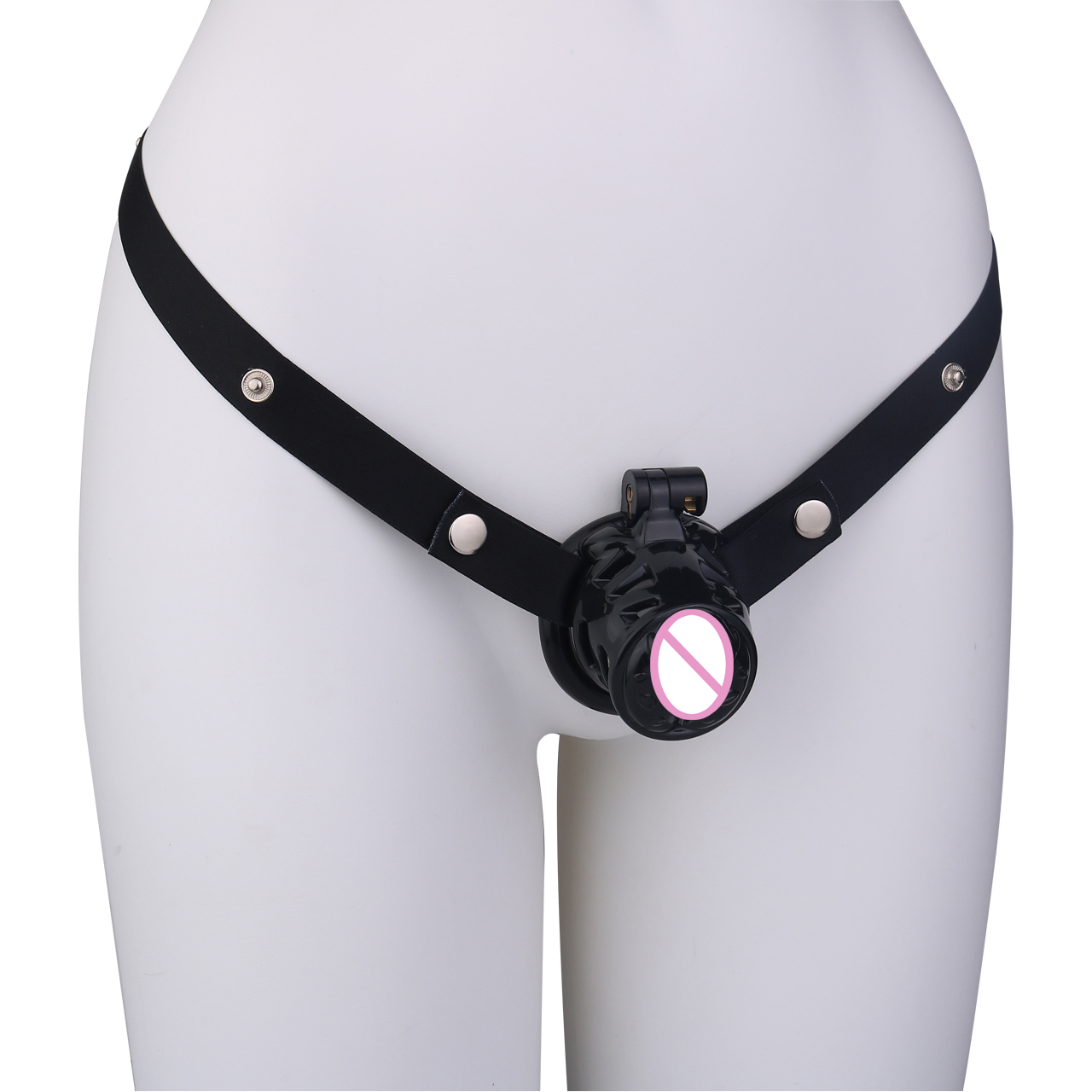 Cage+(PU-3)ceinture-Noir