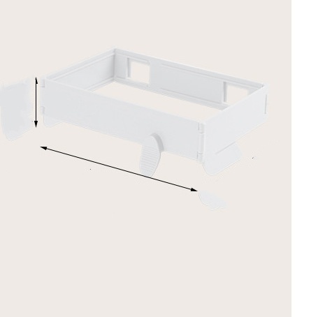 Folding storage rack-white