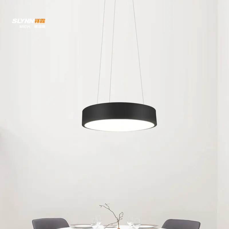 SLYNN Modern Hanging Lights Round Led Ring Lighting lampada a sospensione a sospensione lampadario a soffitto in acrilico
