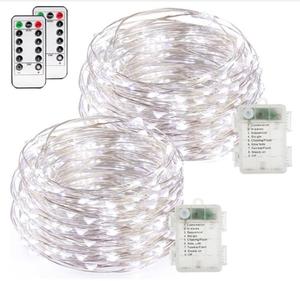 Hersteller 10M 100LED Fernbedienung Kupferdraht Lichterkette mit 8 Funktionen, 3AA wasserdichte Batterie kasten Fernbedienung - Product Image 5