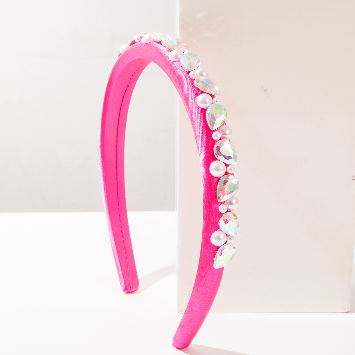 rose red headband