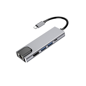 Tipo C porta Ethernet Lan Gigabit 100Mbps Hub Usb C a Rj45 adattatore 5 in 1 Hub USB - Product Image 6