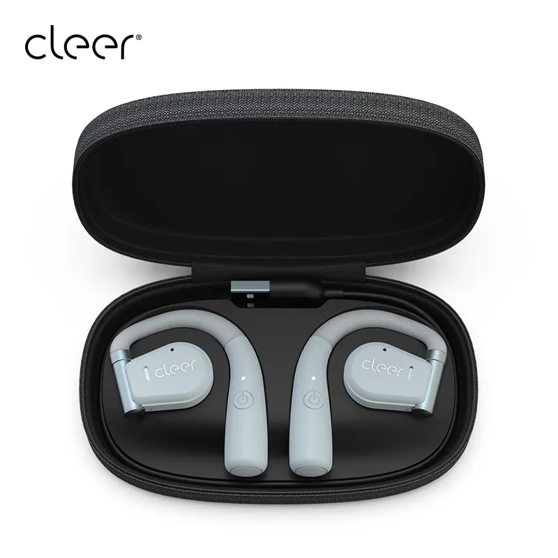 Cleer ARC TWS gancio per l'orecchio auricolari Bluetooth Wireless Mic Clear Call Open Ear auricolari Touch Control cuffie Audio potenti