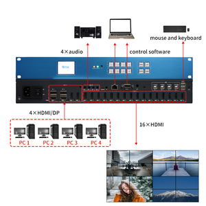 Bitvisus 1U стеллаж PIP бесшовный коммутационный HDMI коммутатор матрица 4K60 4*4 ЖК светодиодный ТВ видео настенный контроллер процессор - Product Image 3