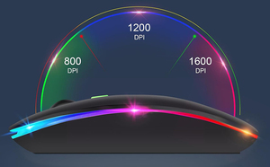 Logo personalizzato abslim dual mode mini bluetooth mouse 2.4ghz mouse wireless ricaricabile rgb mouse - Product Image 2