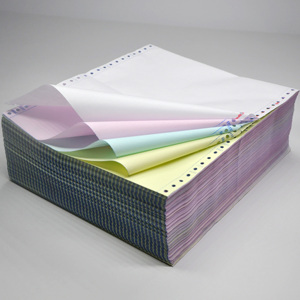 Papel de impresión continua para ordenador de fabricante, papel de copia sin carbón de 1-6 capas, papel sin carbón NCR de forma continua para ordenador