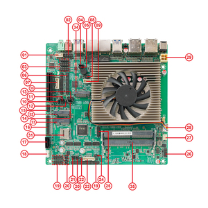 支持奥尔德湖第12代I3 1215U I5 1245U I7 1255U 1260P中央处理器2 * DDR4 64GB内存游戏电脑主板，带2 * 高清MI 2 * DP