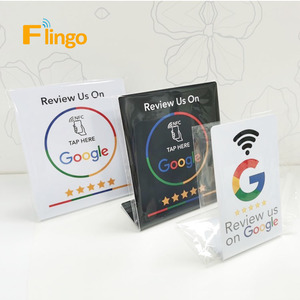 Contactless Social Media 13.56mhz PVC Custom NFC QR Code Display Stand NFC Google Review QR Stand NFC - Product Image 5