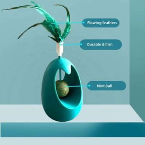 New Arrival <strong>Catnip</strong> Spin Ball Cat Toys Ball With Feather Eco-friendly <strong>Catnip</strong> Ball for Cats - Product Image 2