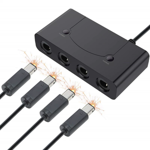 Adaptador de controlador Gamecube para Nintendo Switch/Wii U/PC Plug and Play 4 puertos convertidor de Gamepad NGC con cable USB de alta calidad - Product Image 4